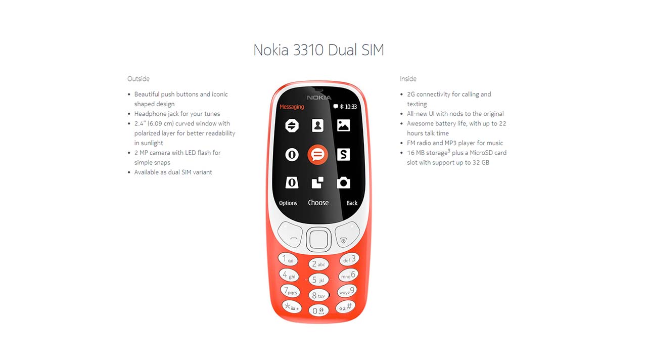 Nokia 3310 Dual