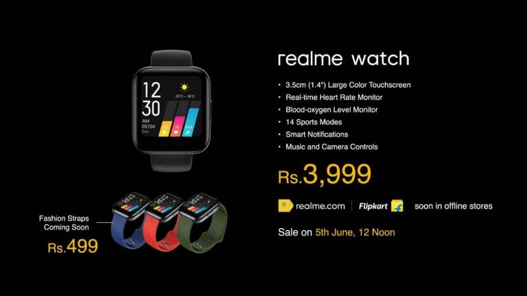 RealMe SmartWatch Launched in India: Everything you need to know