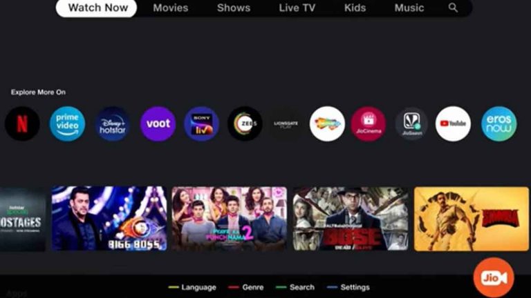 Jio TV+ Announced in India:  Single Sign-In for 12 OTT Apps