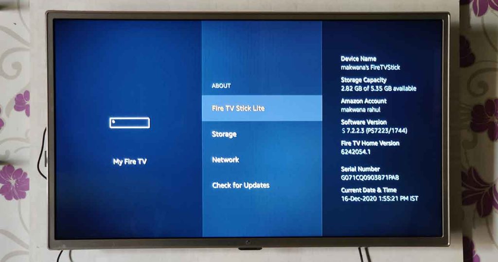 how to update Fire Stick TV