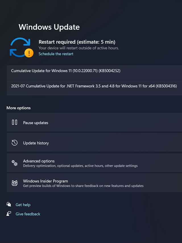 New Update: Windows 11 Build 22000.71