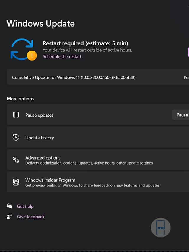 New Update Windows 11 Build 22000.160