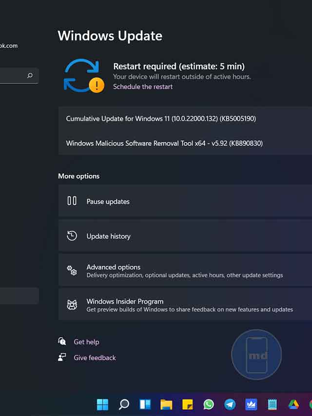 New Update Windows 11 Build 22000.132