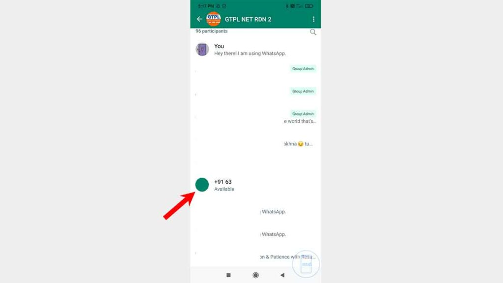 Tap on WhatsApp Group Member Phone Number