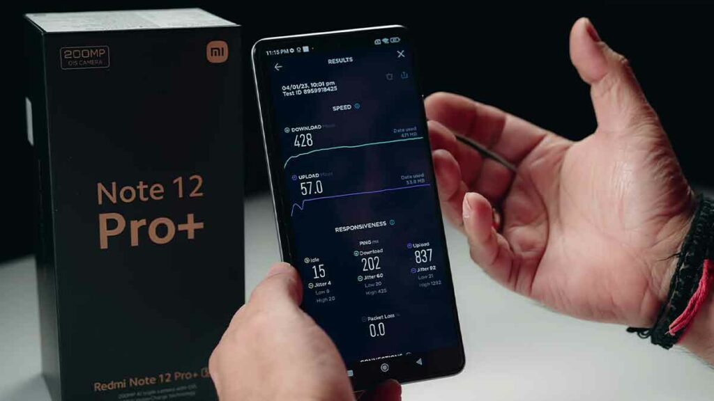 Redmi Note 12 Pro Plus 5G Speed Test